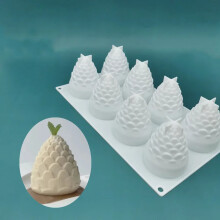(Pineapple) 3D Lemon Shape Fruit Silicone Mold Brownies Cake Mousse Cake Moulds French Dessert Cake Decorating Tools Pastry Baking Tools