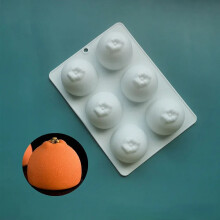 (Orange) 3D Lemon Shape Fruit Silicone Mold Brownies Cake Mousse Cake Moulds French Dessert Cake Decorating Tools Pastry Baking Tools