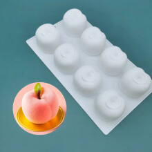 (Peach) 3D Lemon Shape Fruit Silicone Mold Brownies Cake Mousse Cake Moulds French Dessert Cake Decorating Tools Pastry Baking Tools