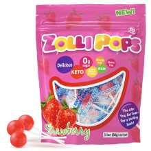 Zollipops Clean Teeth Pops, Anti Cavity Lollipops, Strawberry, 15 Count by Zollipops