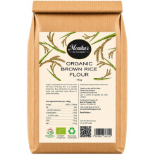 Organic Brown Rice Flour 1kg - GMO & Gluten Free Wholegrain Rice Flour from Europe