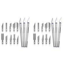 Ensemble de Couteaux à Découper 26 Pièces, Ensemble de Scalpels en Acier à Haute Teneur en Carbone, Stylos à Découper Multifonctionnels
