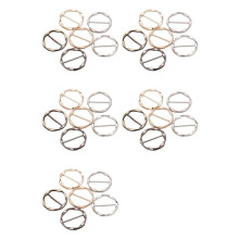 30-Teilige Schal-Ring-Clips für T-Shirts, Krawattenklammern für Damen, Metall-T-Shirt-Taillenspanner-Clip, Schnalle, Kleidungsring-Clip-Zubehör
