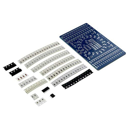 20X Rotating LED SMD NE555 Soldering Practice Board DIY Kit Fanny Skill Training DIY Kit Electronic PCB Board Module 2