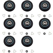 8 Piece Suitable for W10314173 Dryer Drum Wheel Suitable for W10314173 8536973 8536974 AP6019303 PS11752609