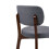 Living And Home 2Pcs Grey Upholstered Dining Chairs, Walnut Rubber Wood Frame Kitchen Side Chairs 5