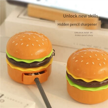 2X Linda Lámpara de Escritorio para Niños, Lámpara de Escritorio Pequeña de Hamburguesa Recargable con Interruptor Táctil de Cuello Ajustable con