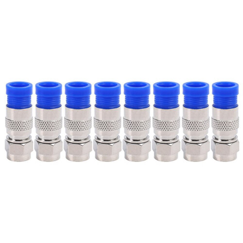 500PCS RG6 Compression Connectors Coaxial Cable Connection F Compression Connector RG6 Coaxial Compression Tool 2