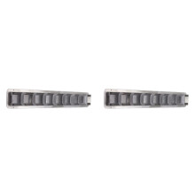 2X Boat Louver Vent Air Vent Grille Cover Marine Vent Grille Oblong Stainless Steel 8 Slots Grid Cover Boat Shutters