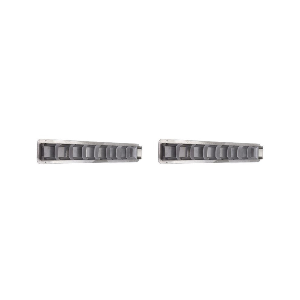 2X Boat Louver Vent Air Vent Grille Cover Marine Vent Grille Oblong Stainless Steel 8 Slots Grid Cover Boat Shutters 6032096172280