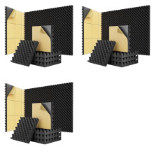 Paquet de 72 Panneaux de Mousse Insonorisés Auto-Adhésifs pour Caisse à Œufs 2X12X12 Pouces, Mousse Acoustique pour la Maison et les Studios