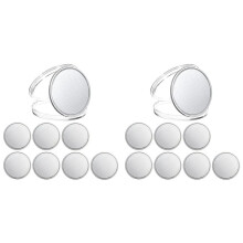 16PCS Blank Challenge Coins for Laser Engraving, 1.6In Engraving Blank Alloy Coins with Acrylic Protection Box Silver
