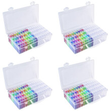 4X 64 Grids Diamond Paint Storage Box Portable Seed Bead Organizer Case DIY Nail Art Plastic Container