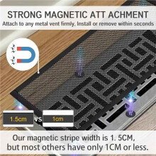 8 Stück Magnetische Bodenlüftungsabdeckungen - 5,5 X 12 Zoll Große Maschenfilter für Zuhause/Boden/Wand/Decke Fangen Schmutz, Haare und auf