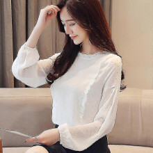 (XL, Pink) 2021 Spring Autumn Fashion Long Sleeve Women Blouses Chiffon Women Shirts Pink B