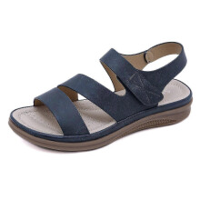 (Blue, EU 42) Summer Large Size Vintage Wedge Comfortable Women's Sandals