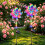 2 x Magical Holographic Rainbow Solar Pinwheel Lights 1