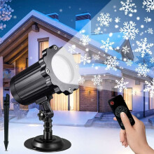 Projecteur laser lumineux flocon de neige de Noël, projecteur laser extérieur avec lumières lucioles étanches pour décoration de fêtes de fin