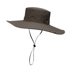 Bucket Hat Wide Brim UPF50+ Breathable Water Repellent with Adjustable Drawstring Sun Hat for Men Hiking Camping Beach Coffee