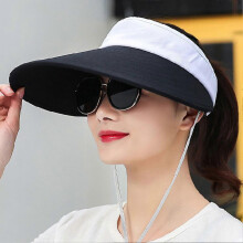 Ludlz Sun Visor Hats Foldable Wide Brim Polyester Women Sun Wide Brim UV Protection Hats for Camping