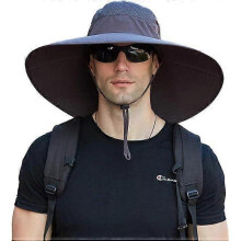 Super Wide Brim Bucket Hat UPF50+ Waterproof Sun Hat for Fishing Hiking Camping