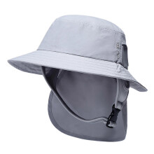 (Gray) 2023 New Lightweight Surf Bucket Hat Big Brim Neck Cover Visor Sun Protection Hat For Cycling Watersports Tourism Surfing Camping