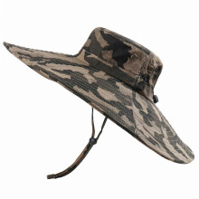 Men's Sun Hat, Men's Extra Wide Brim Bucket Hat, Hunting Hat Fishing Bucket Hat, Suitable for Camping, Fishing, Hiking (Khaki)