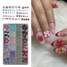 Ensemble de décorations élégantes en résine pour Nail Art,-06