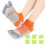 Adjustable Toe Separator Socks - Bunion Corrector & Toe Alignment Grey+Orange 1
