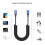 Fil d'extension USB C Pullback 60W chargeant le transfert-Bleu 8