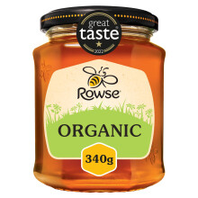 Rowse Organic Honey, 340g Jar, Runny, 100% Pure & Natural