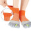 Adjustable Toe Separator Socks - Bunion Corrector & Toe Alignment Grey+Orange 2