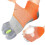 Adjustable Toe Separator Socks - Bunion Corrector & Toe Alignment Grey+Orange 3