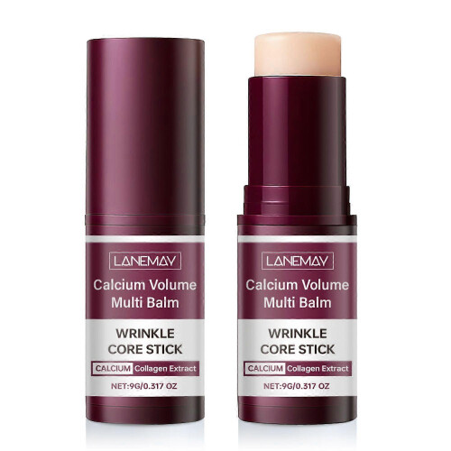 (2pcs) Calcium Volume Multi Balm, Wrinkle Core Stick, Collagen Moisturing & Hydrating Stick