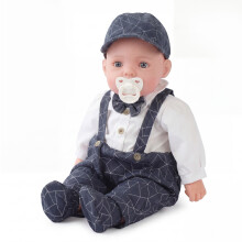 BiBi Doll 20-inch Soft Bodied Pebble with 16 Realistic Baby Sounds & Dummy - Luxury Outfit Included