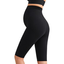 Dehnbare Umstands-Trainingsshorts aus leichter-Schwarz M