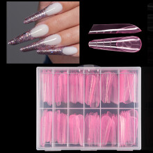 120 Stück künstliche Nagelspitzen ohne Papierbasis,-Rosa