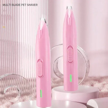 (B-Pink) Dog Hair Trimmer Electric Dog Cutter Professional Pet Foot Hair Trimmer Cat Grooming Hairdresser Scissors Butt Ear Pedicator