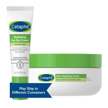 Cetaphil Night & Eye Hydration Set, Rich Hydrating Night Cream(1.7 oz) & Hydrating Eye Gel-Cream ( .5 oz) for Under-Eye Dark Circles