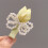 Blumen-Seiten-Haarspange, handgewebtes Design,-Rosa 5