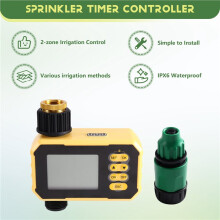 WiFi Solar Sprinkler Timer Water Timer Rechargeable with Rain Delay Manual & Automatic Watering for Garden Hose