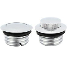 Motorcycle Left+Right Thread Flush Gas Cap Vented Fuel Tank Cover for Davidson Road King Softail Dyna