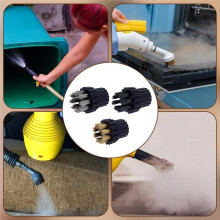 1set M8 Spazzola per Pulitore A Vapore Testa di Ricambio Accessori, con Vari Stili di Teste di Spazzola, Adatta per La Cucina