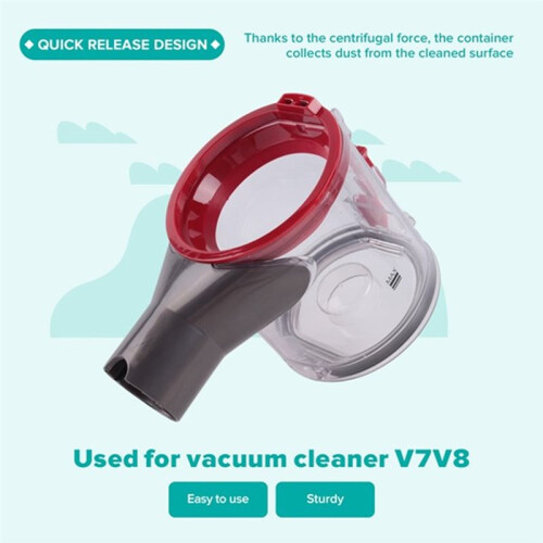 Replacement Dust Bin Compatible with  V7 V8, Clear Dust Cup Container with Cleaning Brush, Handheld Vacuum Cleaner Part 1