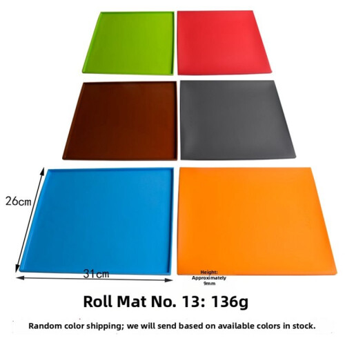 6PC Silicone Baking Mat Cake Roll Pad Macaron Roll Oven Mat Bakeware Baking-Tools Kitchen Accessories Random Colour 2