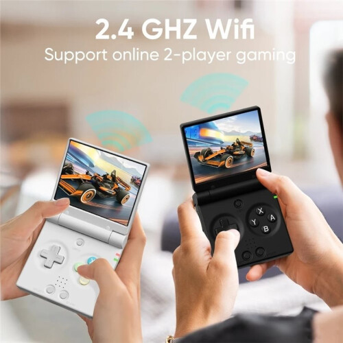 FLIP Handheld Game Players 2.8'' IPS Screen Linux System Video Game Consoles Case Gamer Dual Analog Stick Black 2