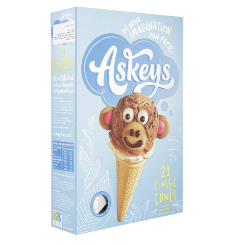 Askeys Ice Cream Cones, 21 each 1