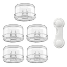 Stove Knob Safety Covers, Heat-Resistant, Universal Gas Knob Locks for Kitchen Stove & Oven, Oven Door Lock