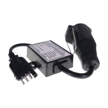 New Trailer Connector US 4-Pin Flat Plug to EU 13-Pin Portable Trailer Light Circuit Wiring Converter Trailer Connector