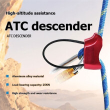 Descendeur ATC en Alliage D'Aluminium pour Escalade, Dispositif de Rappel de 25 KN, Protecteur de Mur D'Escalade pour le Camping, la Randonnée